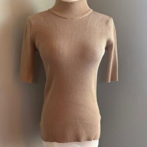 Tahari Tan Turtleneck Sweater